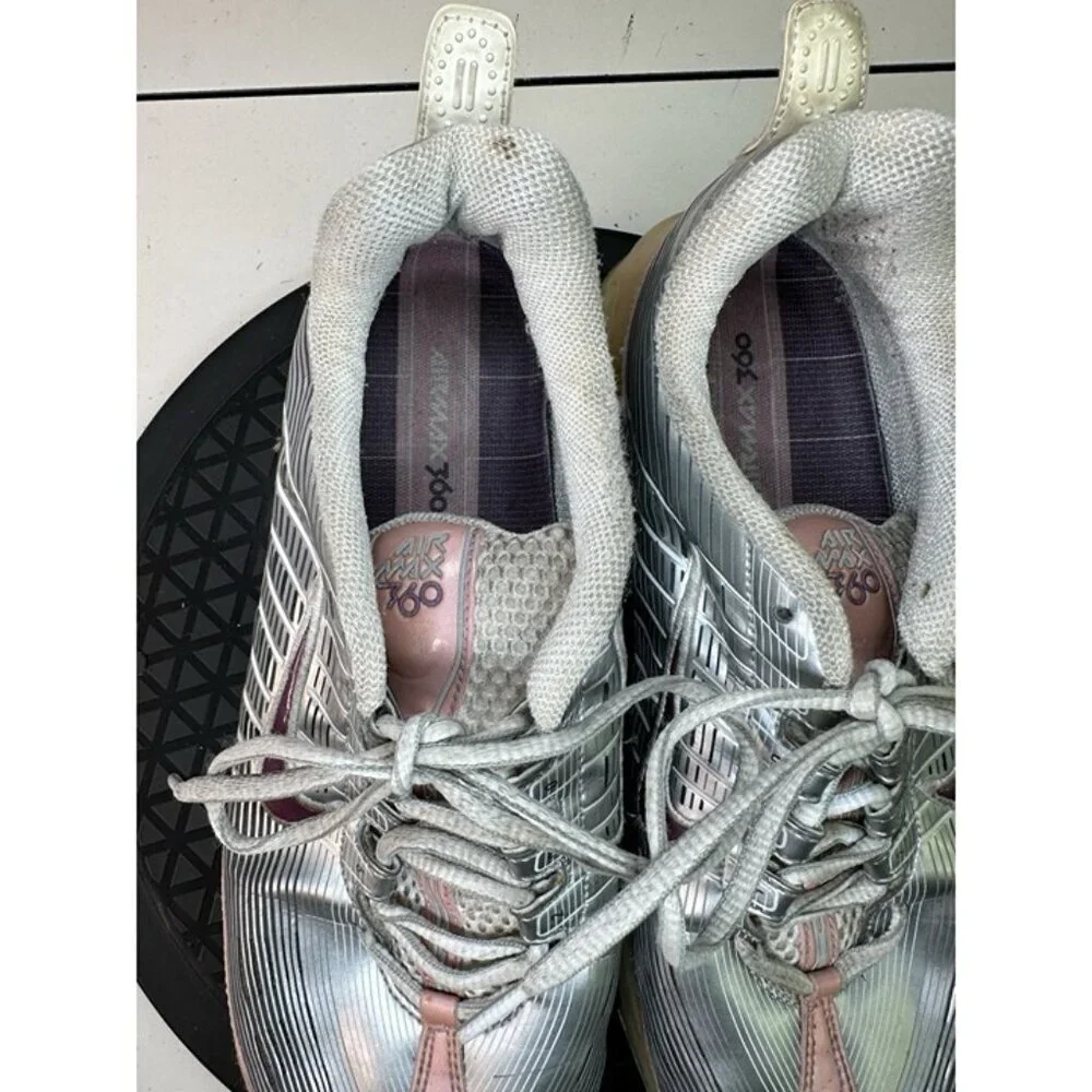 Nike 310909-051 Air Max 360 Women's Silver & Pink Sneakers Sz 8.5 US - Picture 7 of 12